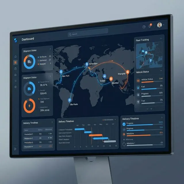 Logistics dashboard interface