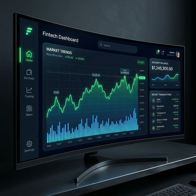 FinTech dashboard interface