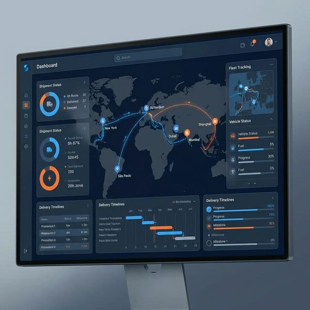 Logistics dashboard interface