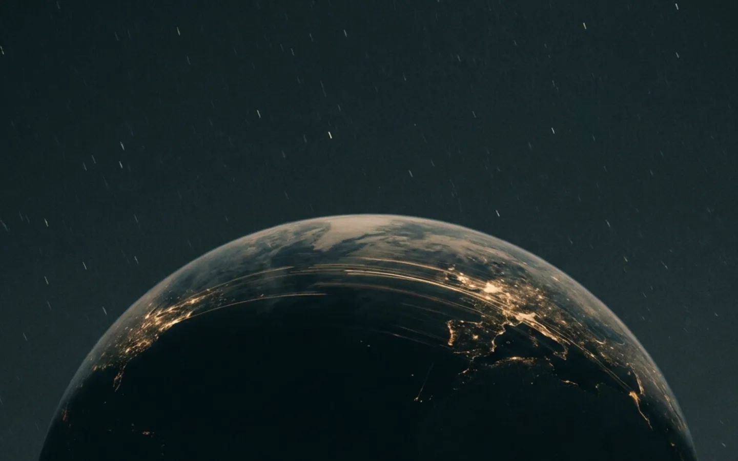 Earth at night from orbit
